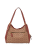 Lori Shoulder Bag, &pound;190, Handbags, Beige/Tan, Canvas/Leather, Back view